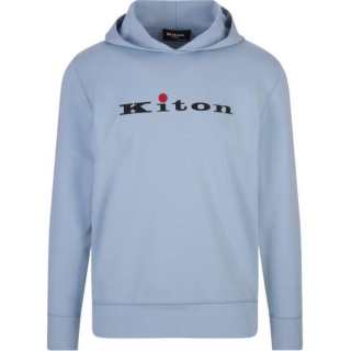 KITON Stretch Logo-Rubberised Hoodie
