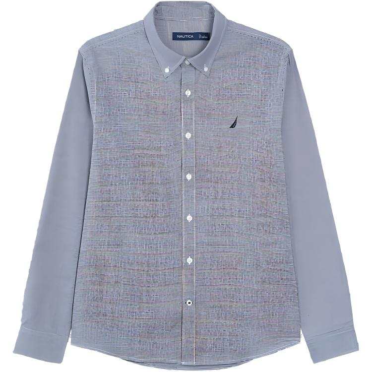 NAUTICA Shirts Men's Navy Blue Lapel Moderate Shirt