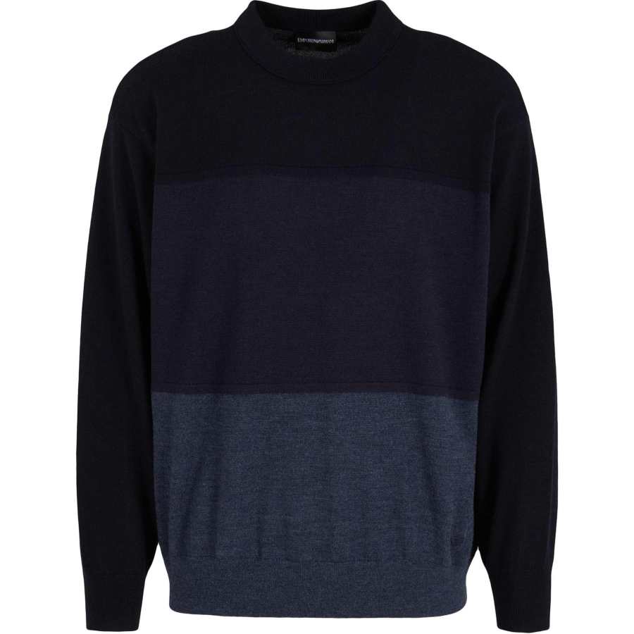 EMPORIO ARMANI Colour Blocked Crewneck Jumper