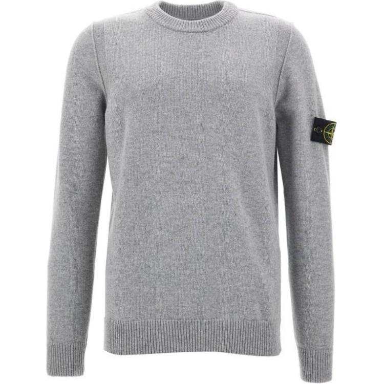 STONE ISLAND Logo Patch Crewneck Jumper