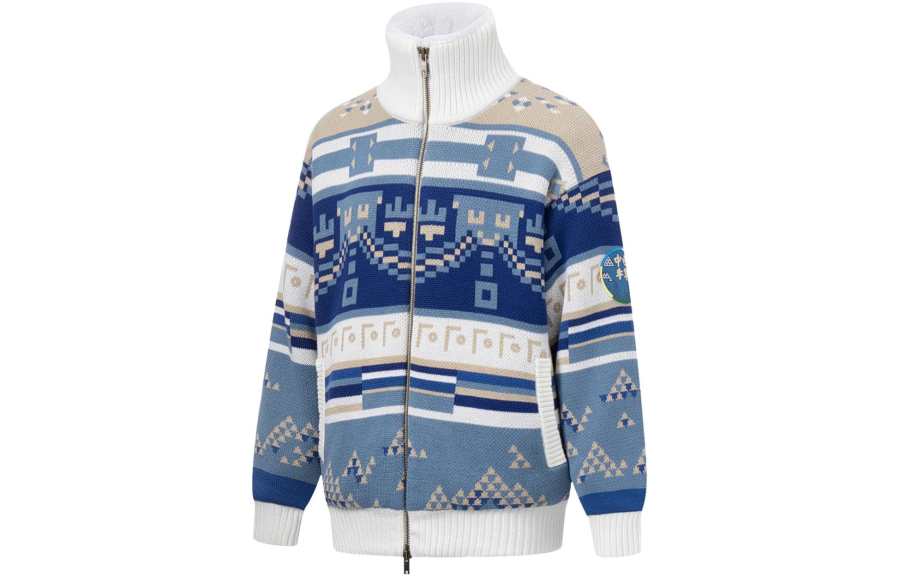 Li-Ning Li Ning Sweaters Unisex Blue Stand Collar Moderate Other