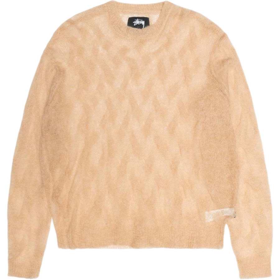 Stussy Loose Knit Cross Cable Sweater