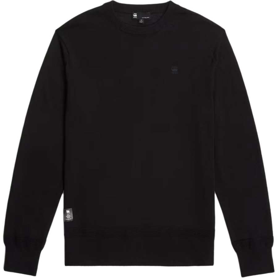 G-STAR RAW G STAR RAW Sweaters Men's Black Crew Neck Moderate