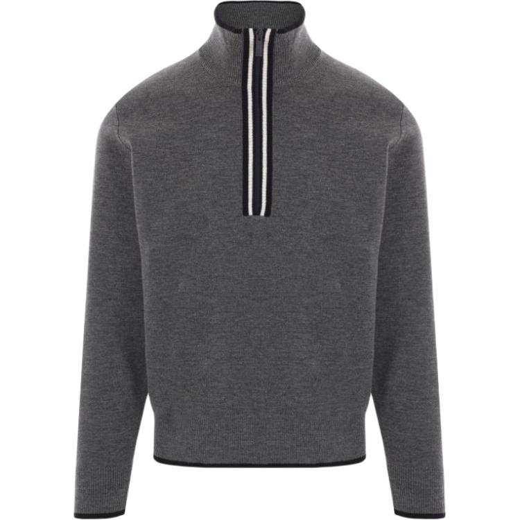 THOM BROWNE THOM BROWNE Milano Stitched Zip Up Pullover