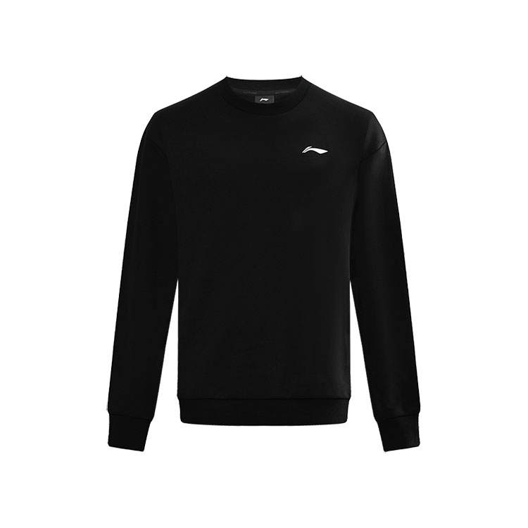 Li-Ning Li Ning Sweatshirts Unisex Black Crew Neck Moderate Regular