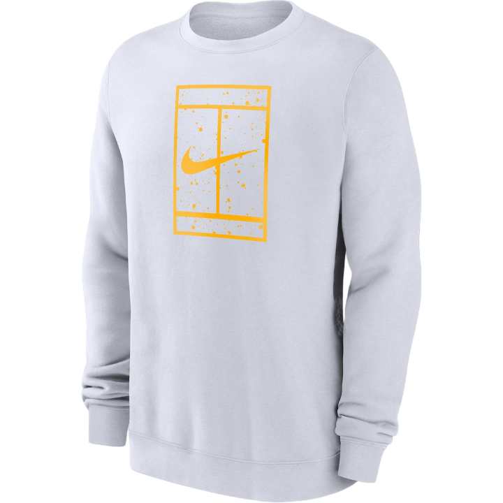 Nike Nike Club Men's Tennis Pullover Crew Neck Sweatshirt Men's White