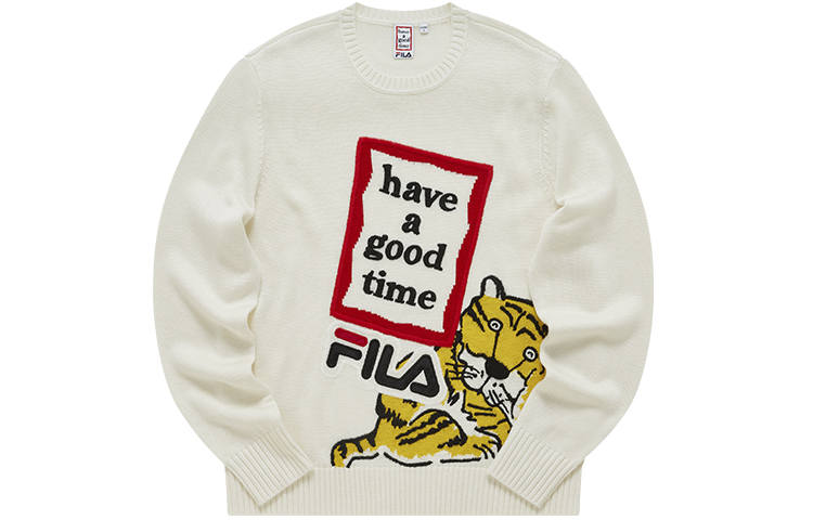 FILA x Have A Good Time Co branded Year Of The Tiger Collection Sweater Unisex Cloud White