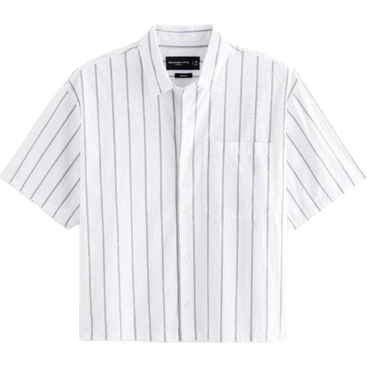 Abercrombie&Fitch Shirt Men's White Base Stripes