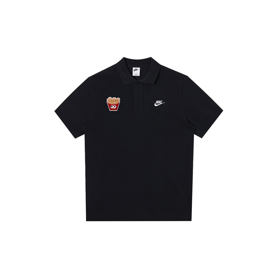 Nike Nike Polo Shirts Men's Black Polo Collar Moderate Straight Fit