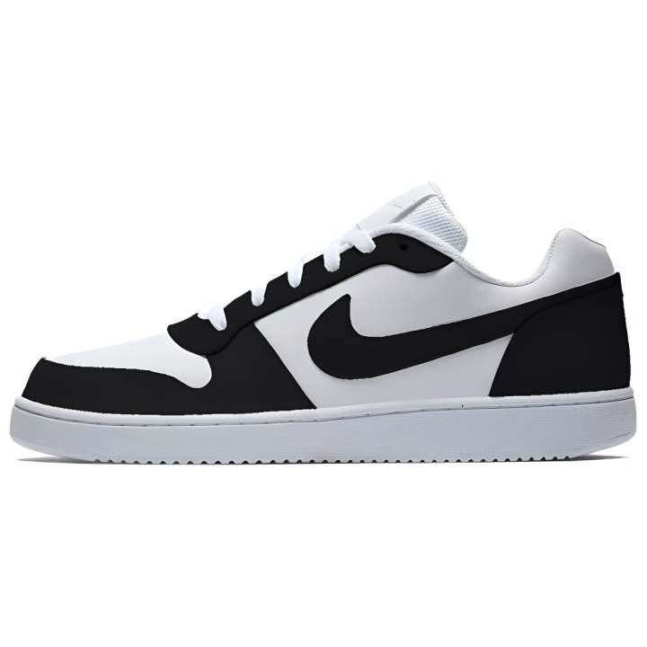 Nike Nike EBERNON Black Or White Slip Resistant Abrasion Resistant Low top Skateboard Shoes Men's Black White