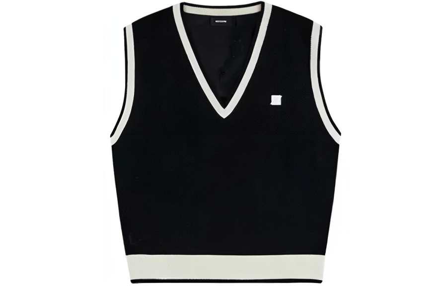 WE11DONE Logo Metal Detail Knit Vest