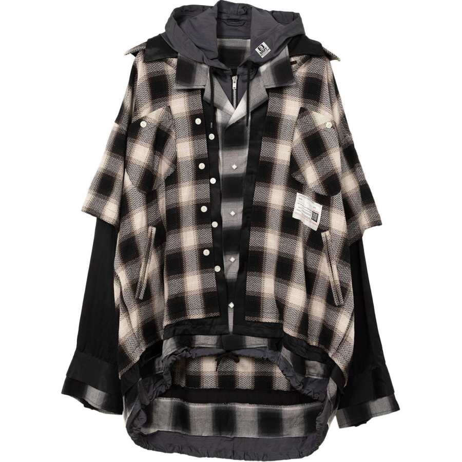 Maison Mihara Yasuhiro Plaid Drawstring Shirt