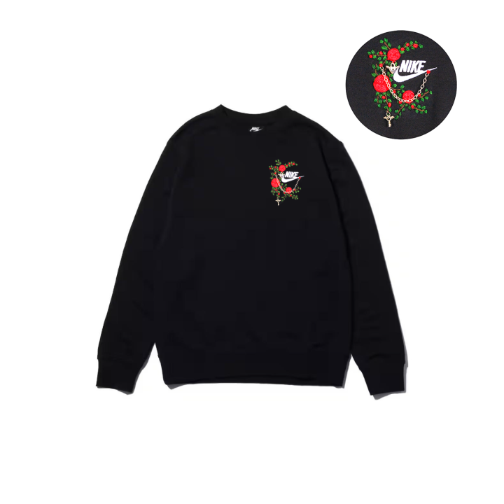 Nike Nike Sweatshirts Men's Black Crew Neck Moderate Regular