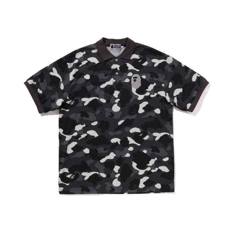 A BATHING APE Bape City Camo Large Ape Head Relaxed Fit Polo