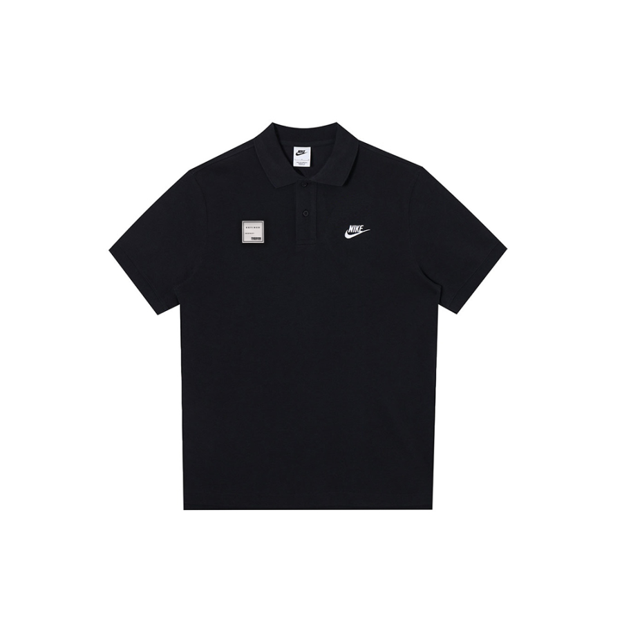 Nike Nike Polo Shirts Men's Black Polo Collar Moderate Straight Fit