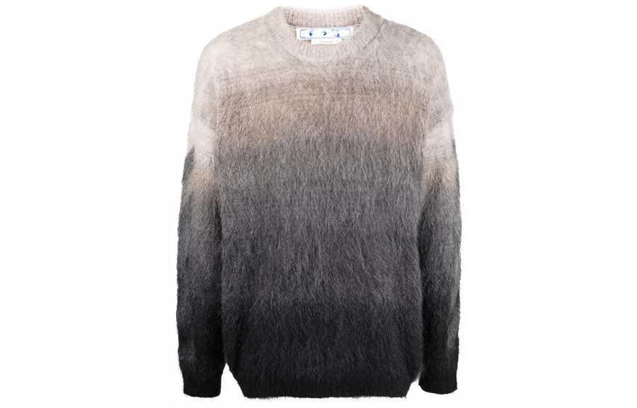 OFF-WHITE OFF WHITE SS22 Sweaters Men's Gray Crew Neck Moderate Other