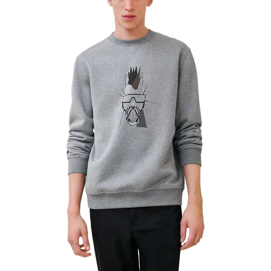 HERMES HERMES SS24 Sweatshirt Men's Gray