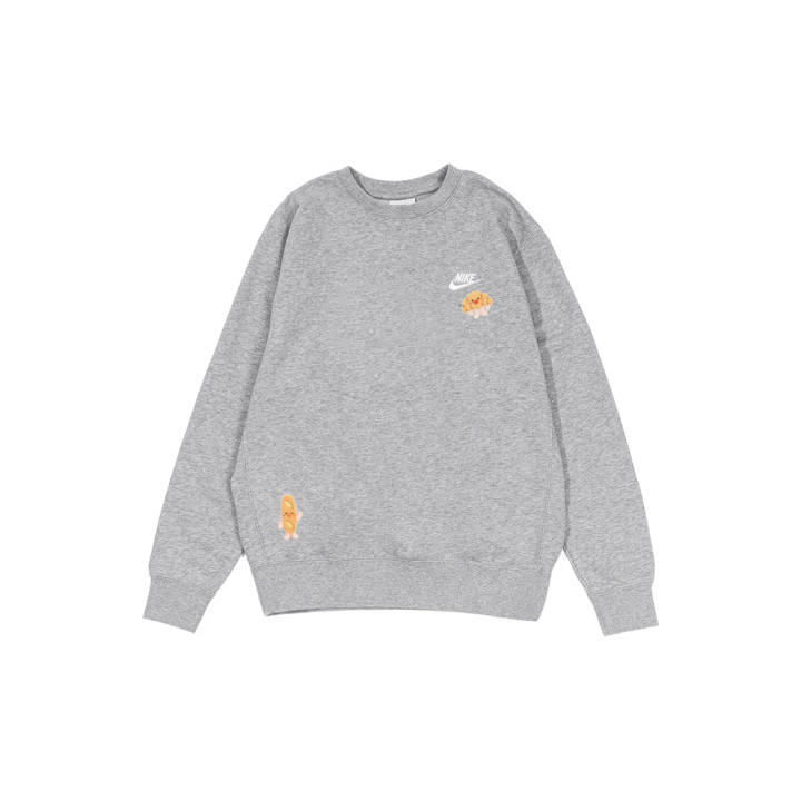 Nike Nike Sweatshirts Men's Gray Crew Neck Moderate Regular
