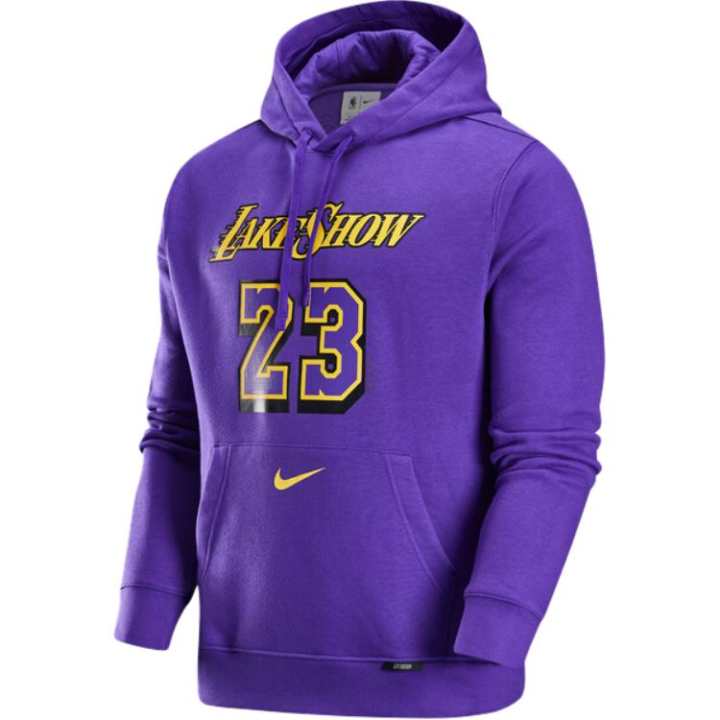 Nike Nike x NBA James Los Angeles Lakers City Edition Collection, Fleece Lined Pullover Hooded Long Sleeved Sweatshirt Men's