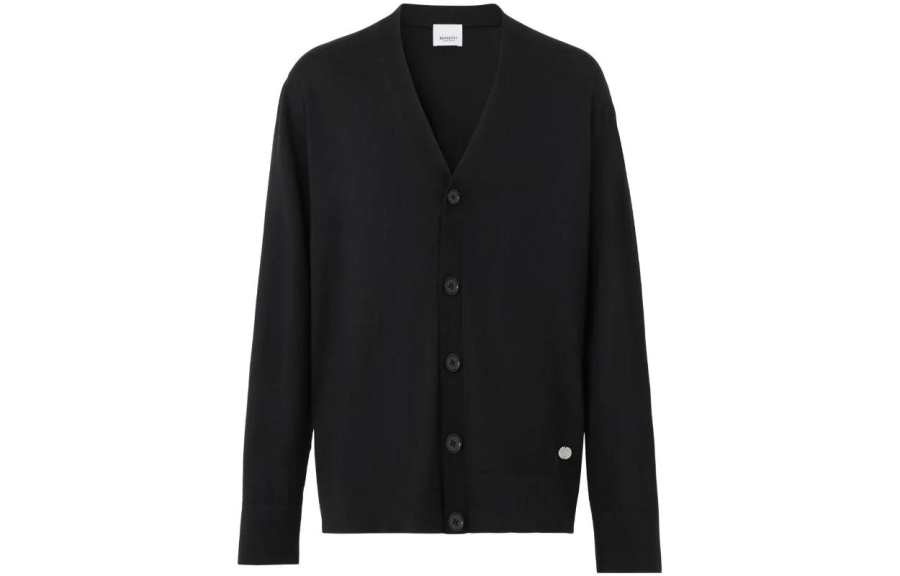 Burberry Wool And Silk V Neck Cardigan