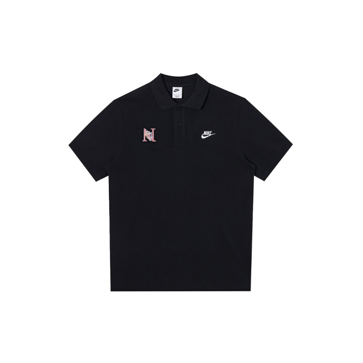 Nike Nike Polo Shirts Men's Black Polo Collar Moderate Straight Fit