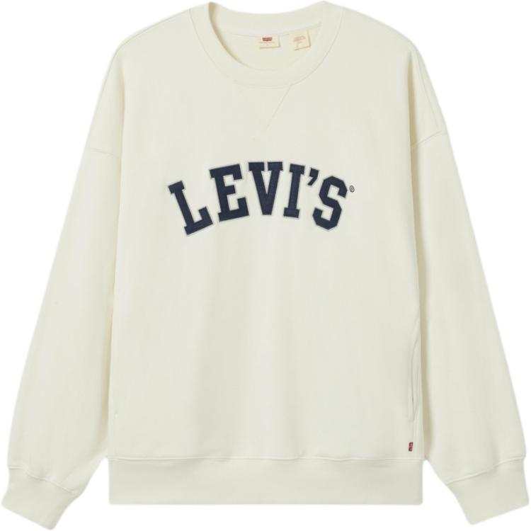Levis Levis Sweatshirts Men's Beige Crew Neck Moderate