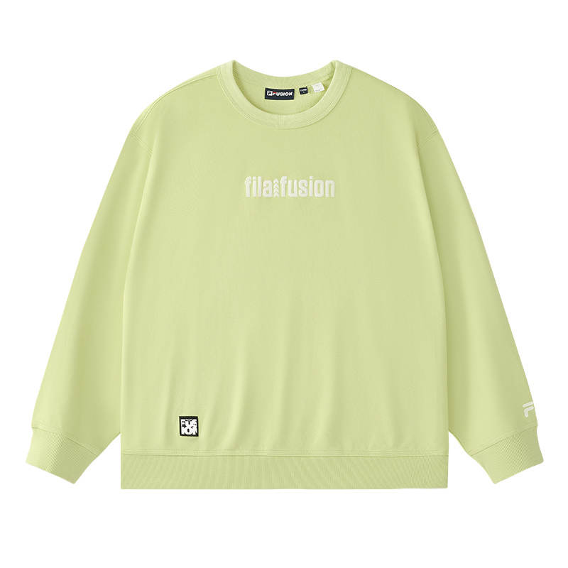 FILA FUSION Sweatshirts Men's Vintage Green Crew Neck Moderate