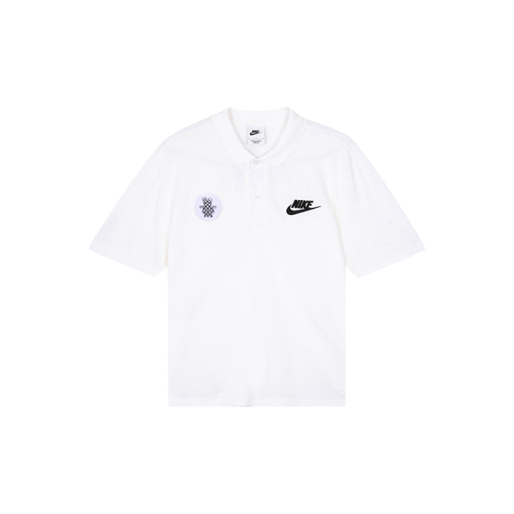 Nike Nike Polo Shirts Men's White Polo Collar Moderate Straight Fit