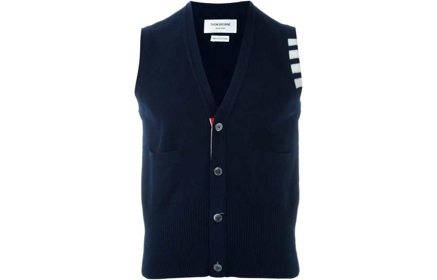 THOM BROWNE Thom Browne sleeveless buttoned cardigan