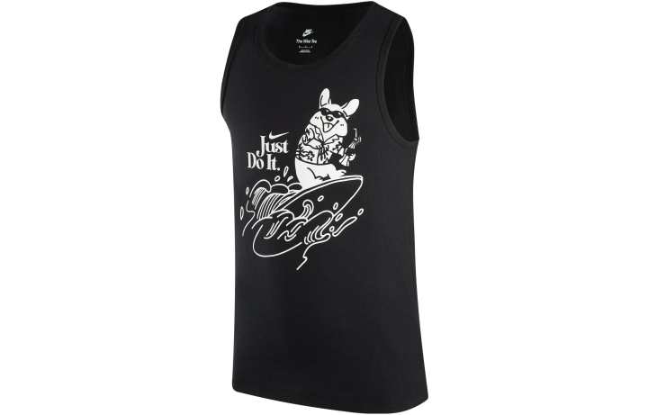 Nike Nike Tank Tops Men's Black Crew Neck Moderate Straight Fit