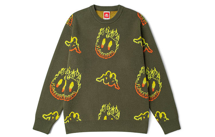 Kappa Sweater Unisex Pea Army Green