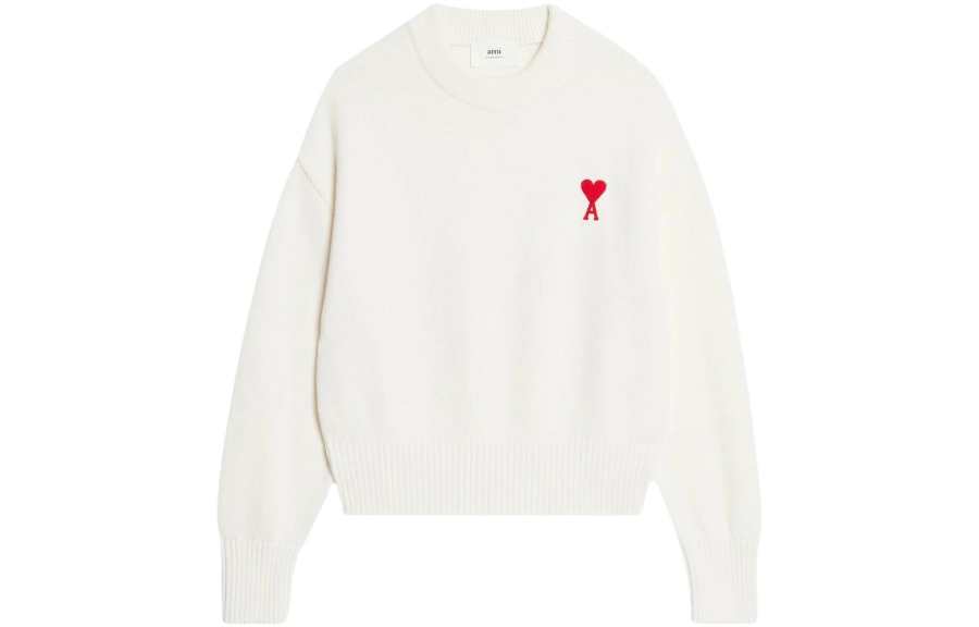 AMIPARIS AMIPARIS Sweaters Unisex White Crew Neck Other