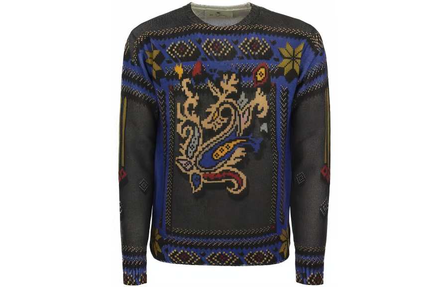ETRO Graphic Knitted Crewneck Jumper