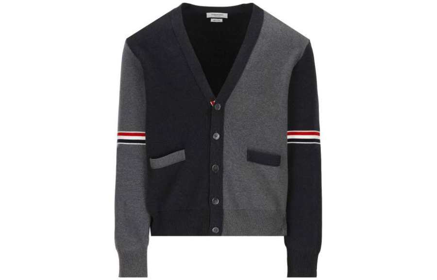 THOM BROWNE THOM BROWNE Color Block Buttoned Cardigan