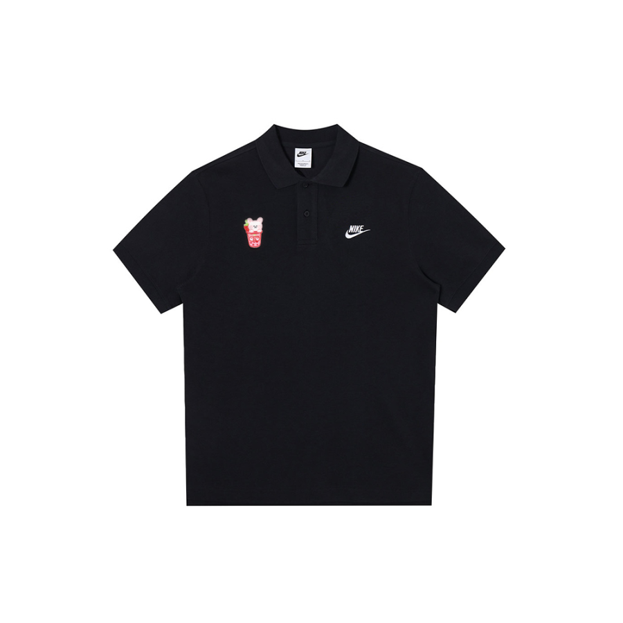 Nike Nike Polo Shirts Men's Black Polo Collar Moderate Straight Fit