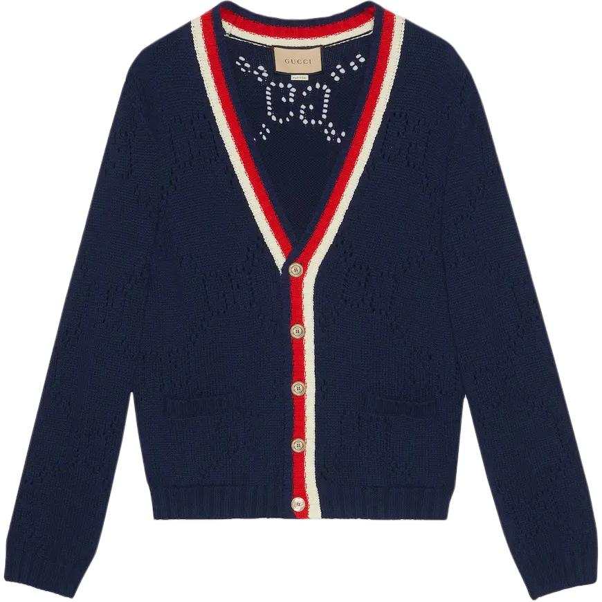 GUCCI SS23 Sweater Men's Navy Blue