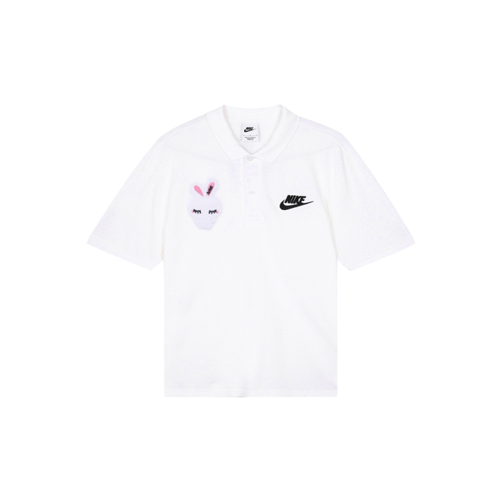 Nike Nike Polo Shirts Men's White Polo Collar Moderate Straight Fit