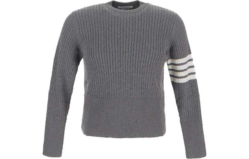 THOM BROWNE 4 Bar Stripe Detailed Crewneck Jumper