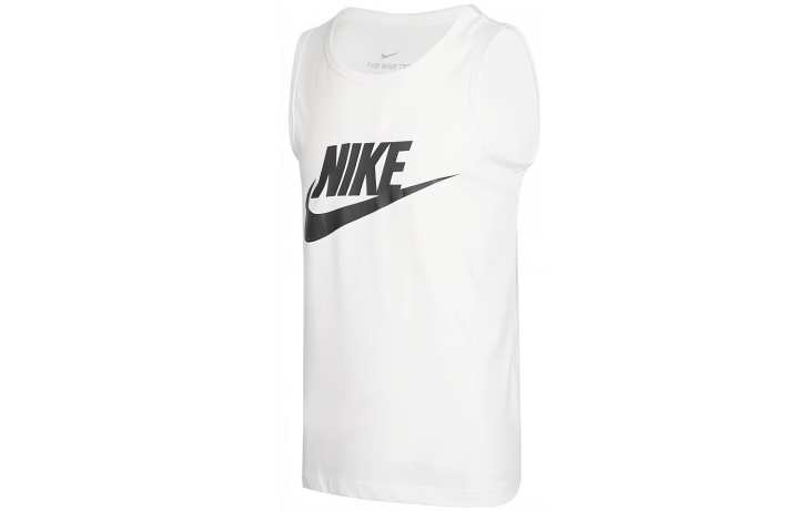 Nike Nike Tank Tops Men's White Crew Neck Moderate Straight Fit