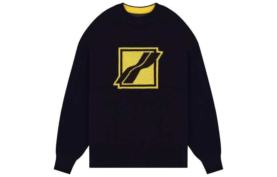 WE11DONE WE11DONE Intarsia-logo Crew-neck Jumper
