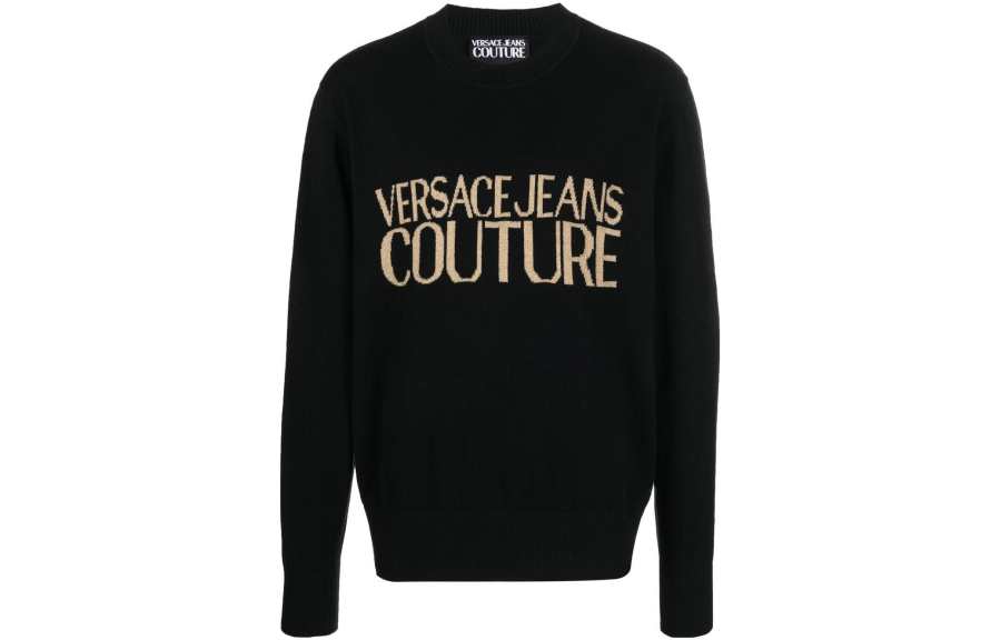 Versace Jeans Couture crew neck knitted logo sweater