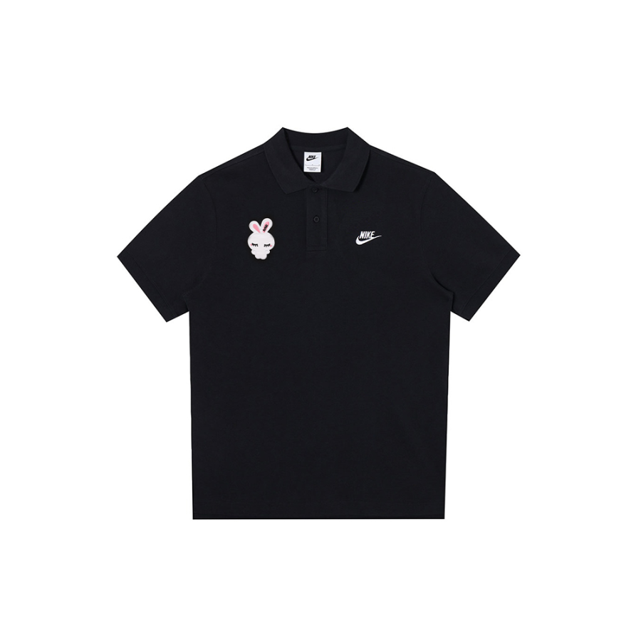 Nike Nike Polo Shirts Men's Black Polo Collar Moderate Straight Fit