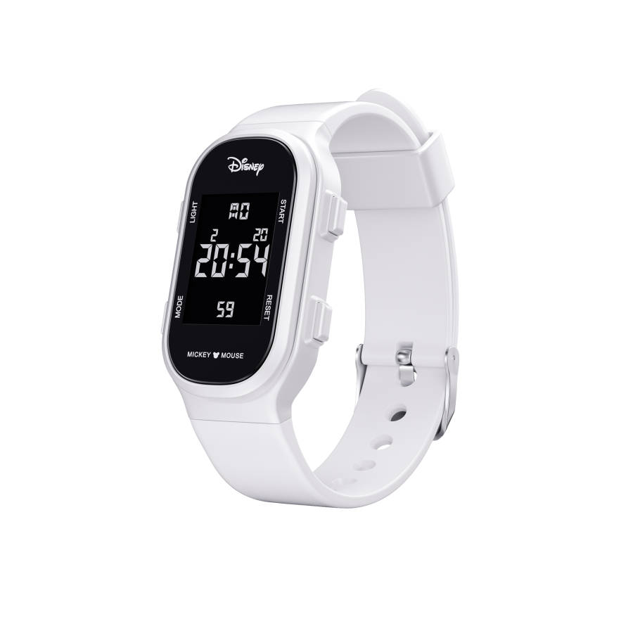 Disney Mickey Mouse Wrist Watch Electronic Movement TPU Strap Watch Men's Watches White Dial