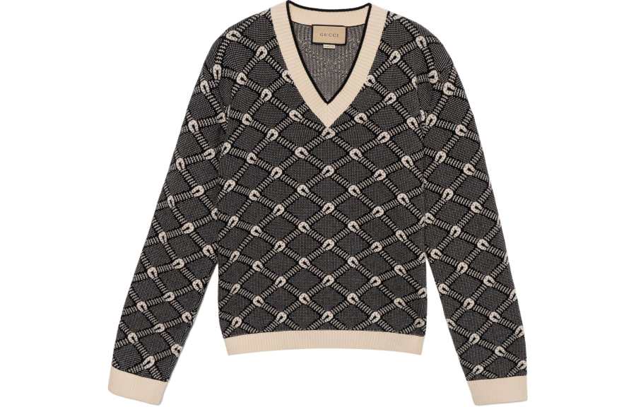 GUCCI FW22 Cashmere Sweater Men's Black