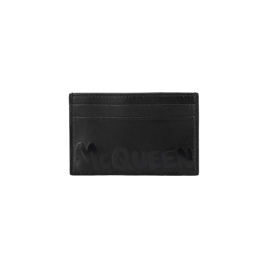 Alexander McQueen Leather Card Holder Men's Black