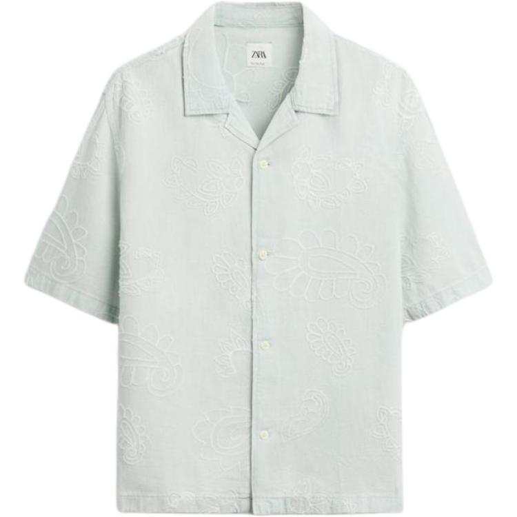ZARA ZARA Shirts Men's Light Blue Lapel Moderate Other