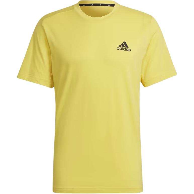 Adidas Adidas AEROREADY T Shirts Men's Yellow Crew Neck Moderate Other