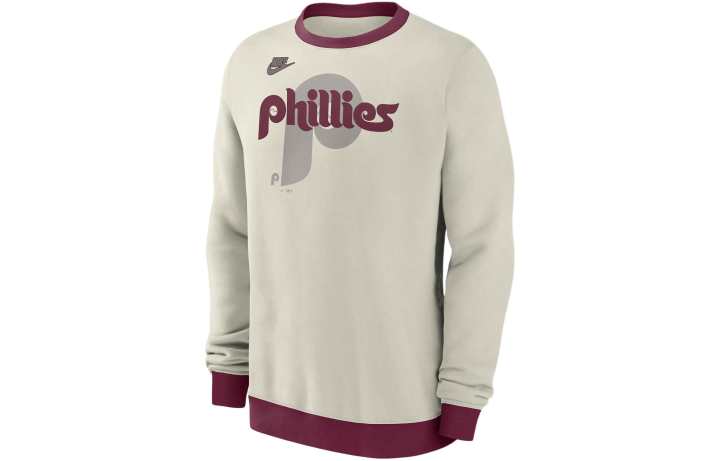 Nike Nike x FEICHENGRENDUIKUPOSIDUN Philadelphia Phillies Cooperstown Mlb Pullover Crew Sweater Men's Cream