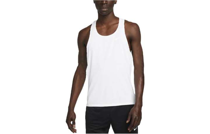 Nike Nike Dri Fit Tank Tops Men's White Crew Neck Moderate Other