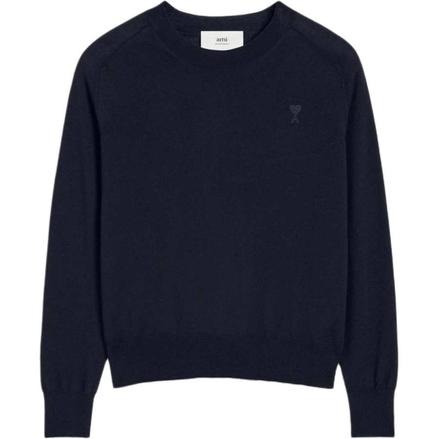 AMIPARIS Ami Paris Logo Embroidered Crewneck Jumper